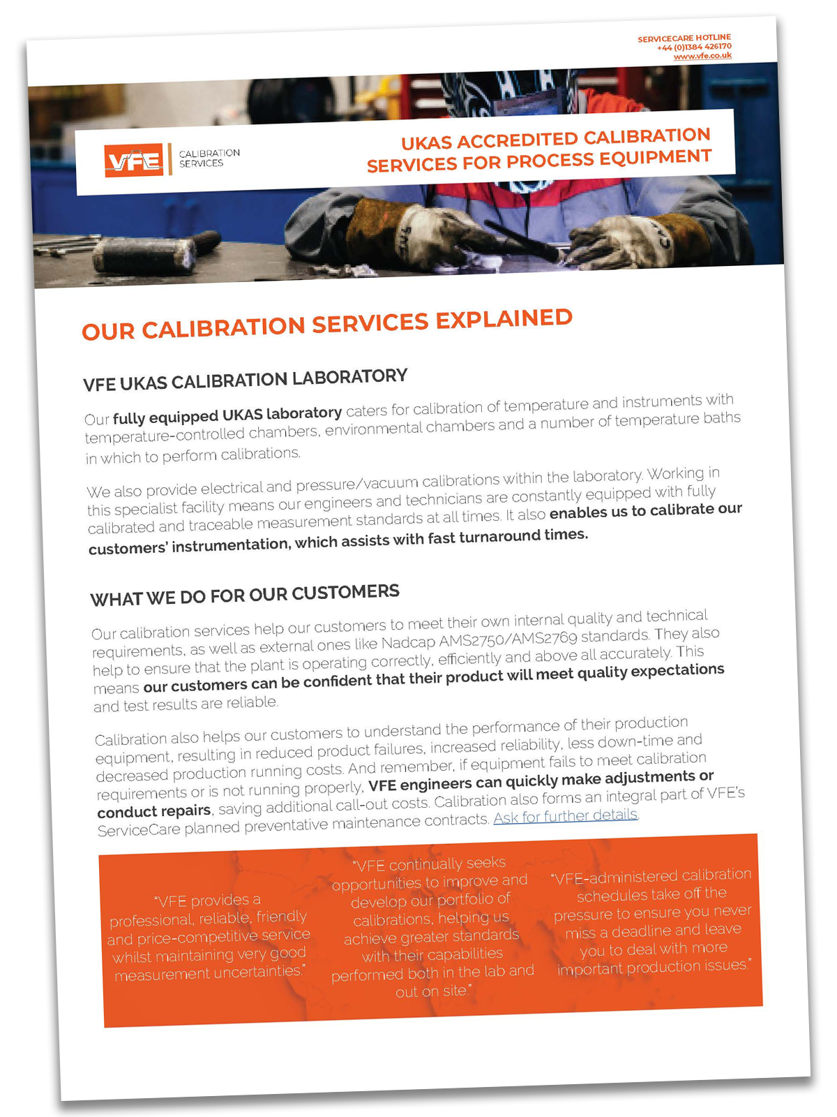 VFE Calibration front cover 1